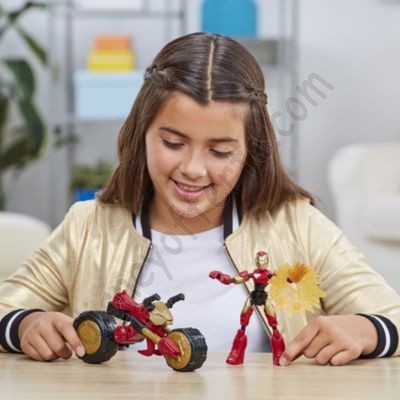 Disney Negozio Action figure e motocicletta Iron Man Bend and Flex Hasbro più economico - -2