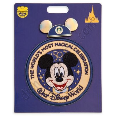 Disney Negozio Set pin e patch Topolino 50° anniversario Walt Disney World più economico - -1