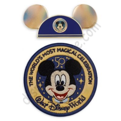 Disney Negozio Set pin e patch Topolino 50° anniversario Walt Disney World più economico - -0