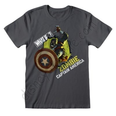Disney Negozio Maglietta adulti Captain America Zombie Marvel What If...? più economico - Disney Negozio Maglietta adulti Captain America Zombie Marvel What If...? più economico