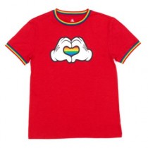 Disney Negozio Maglietta adulti cuore arcobaleno Topolino collezione Rainbow Disney più economico