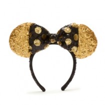Disney Negozio Cerchietto adulti orecchie con paillettes Minni nero e oro Walt Disney World più economico