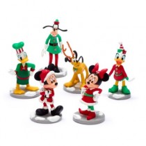 Disney Negozio Set di personaggi a tema natalizio Topolino e i suoi amici più economico