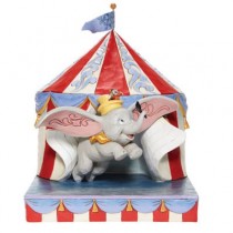 Disney Negozio Statuetta Dumbo esce dalla tenda collezione Disney Traditions Enesco più economico