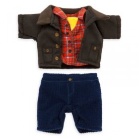 Disney Negozio Completo con camicia scozzese, pantaloni in velluto e giacca per peluche piccoli nuiMOs più economico