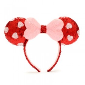 Disney Negozio Cerchietto adulti orecchie con paillettes Minni rosa e rosso Walt Disney World più economico